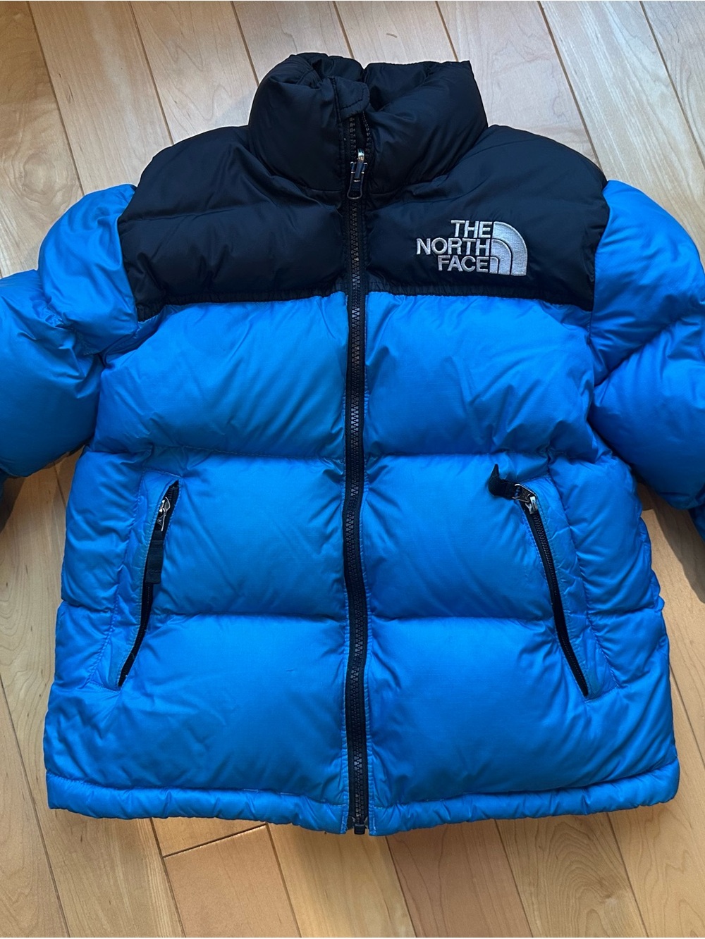 The North Face Nuptse Kids' Blue and Black Puffer Jacket - Medium 8-10